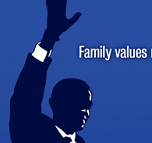 Family Values Obama poster