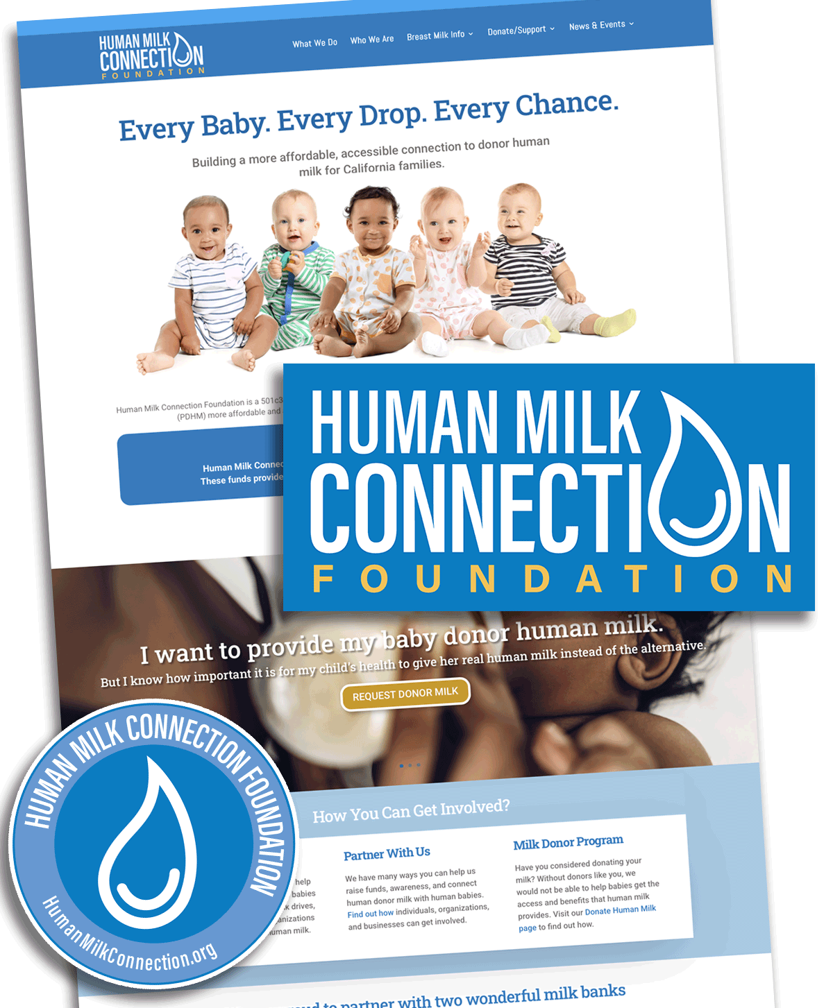 Human Milk Connection website and logos